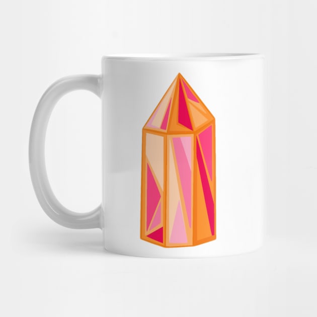 Pink and orange crystal by hgrasel